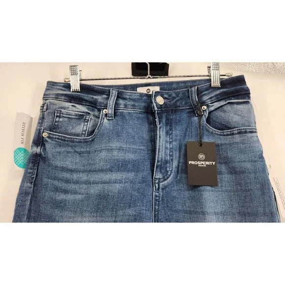 Prosperity Women's Size 8 Blue Denim Laura Embroidered Bootcut Jeans NWT - Picture 5 of 12